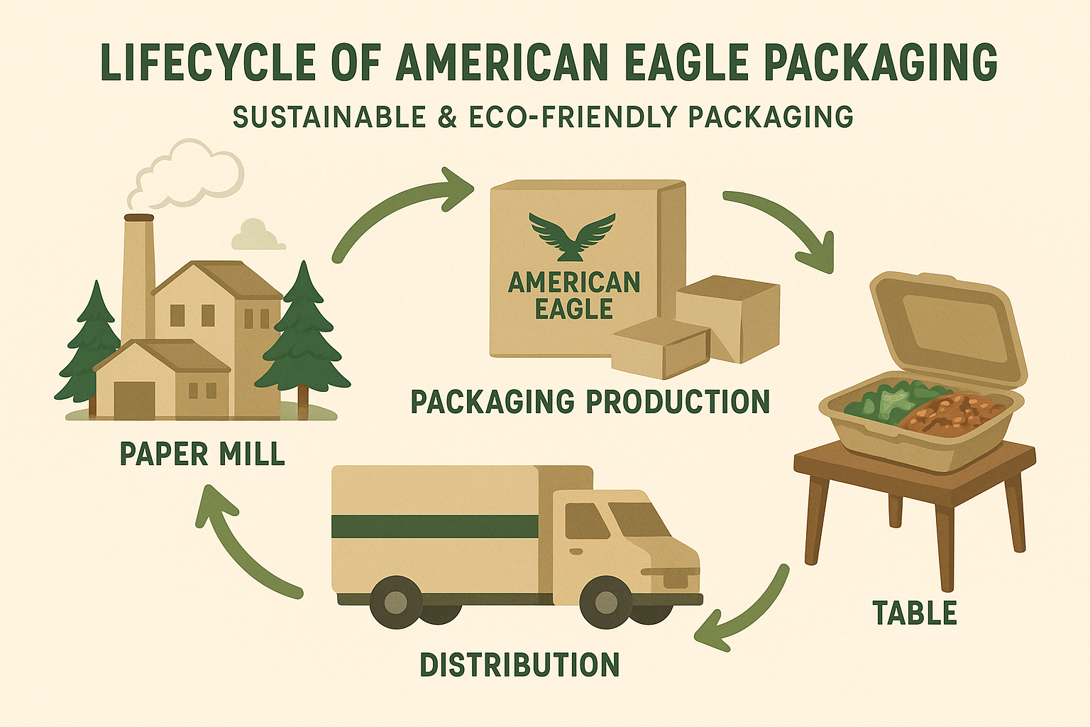 From Paper Mill to Table- The Lifecycle of American Eagle Packaging